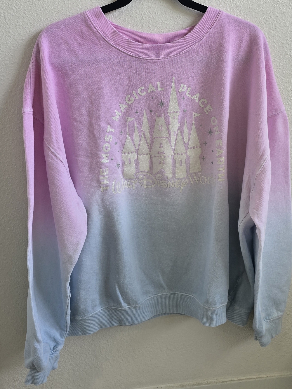 Disney World Pastel Ombre Crewneck Sweatshirt - Pink to Blue
